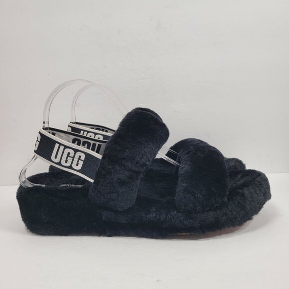 UGG Black Oh Yeah Women's Slide Slipper S/N 1107953 US Size 11 - Picture 1 of 9